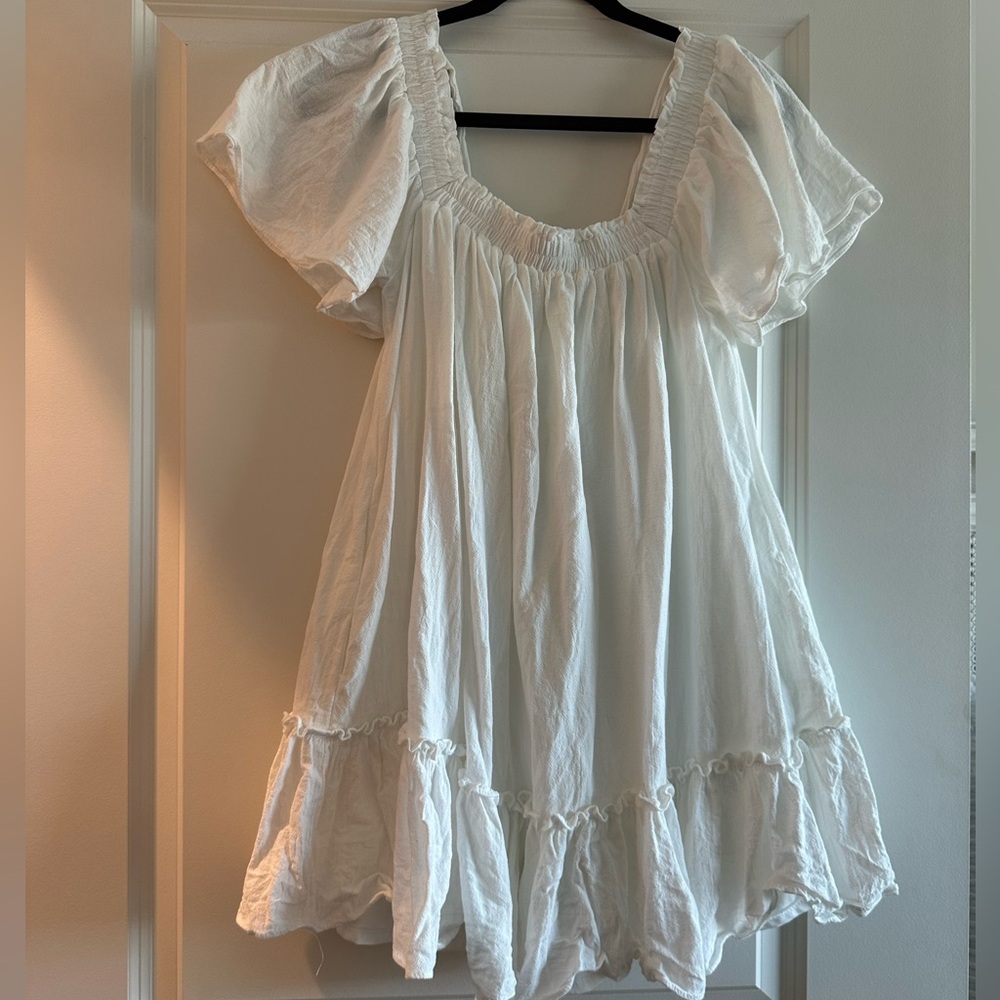 Mustard Seed White Square Neck Dress size Small